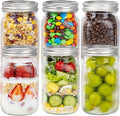 MirthMood 32 OZ Wide Mouth Mason Jars, 6 PACK Glass Mason Jars by LUODA