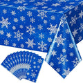 Jectivs 12 Pieces Christmas Snowflake Plastic Party Tablecloth Decorations by JectivsPartyDecorations