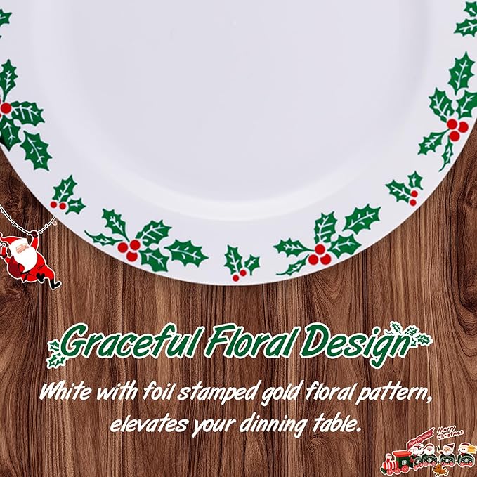 WDF 350pcs Christmas Plates and Napkins Set - Image 4