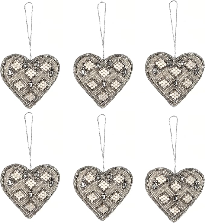 Beaded Heart Hanging Ornaments - Image 7