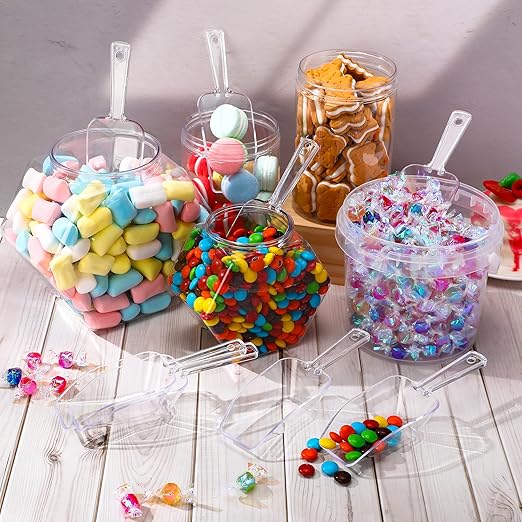 Hestya 4 Pcs Christmas Multi Purpose Clear Plastic Scoops - Image 5