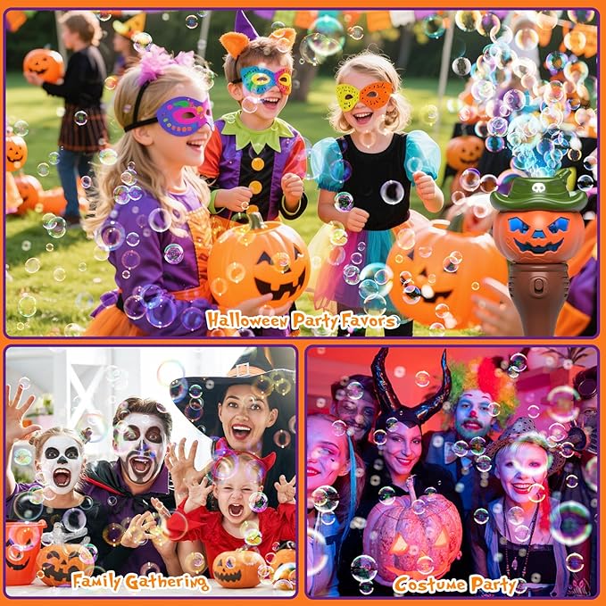 Halloween Pumpkin Bubble Wand for Kids - Image 8