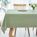 maxmill Linen Textured Rectangle Tablecloth Water Resistant Wrinkle Free by maxmill