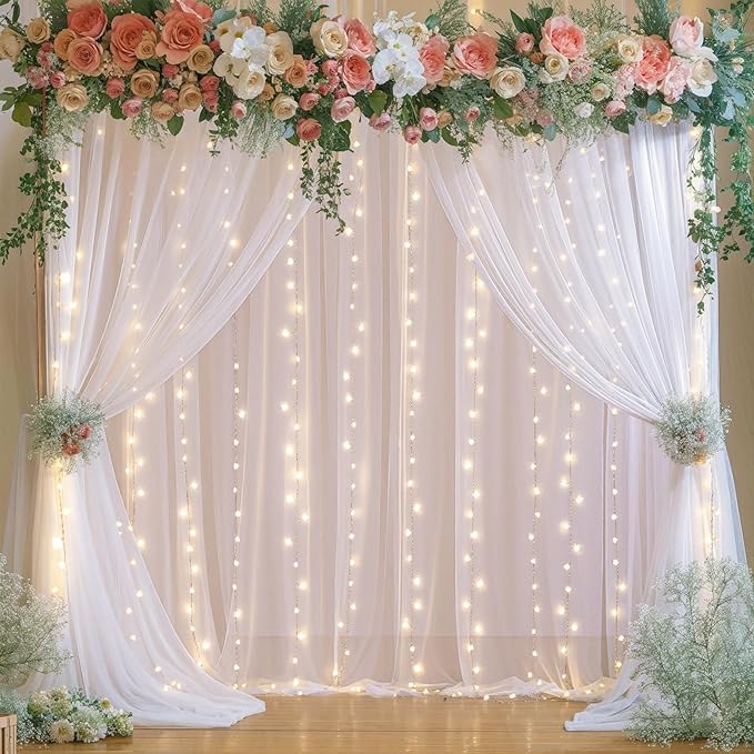 White Tulle Backdrop Curtain - Image 4