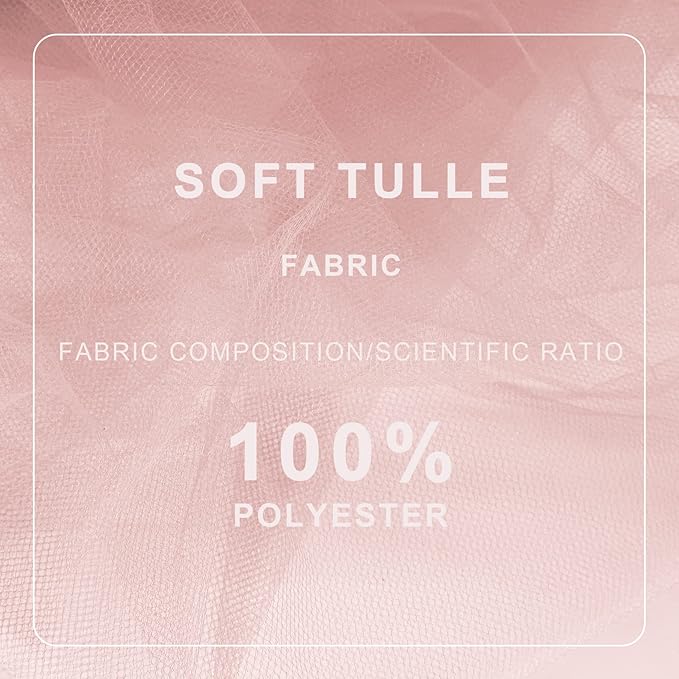 Dusty Rose Tulle Fabric Roll Spool Bolt Large Tulle Wedding Party Decoration - Image 3
