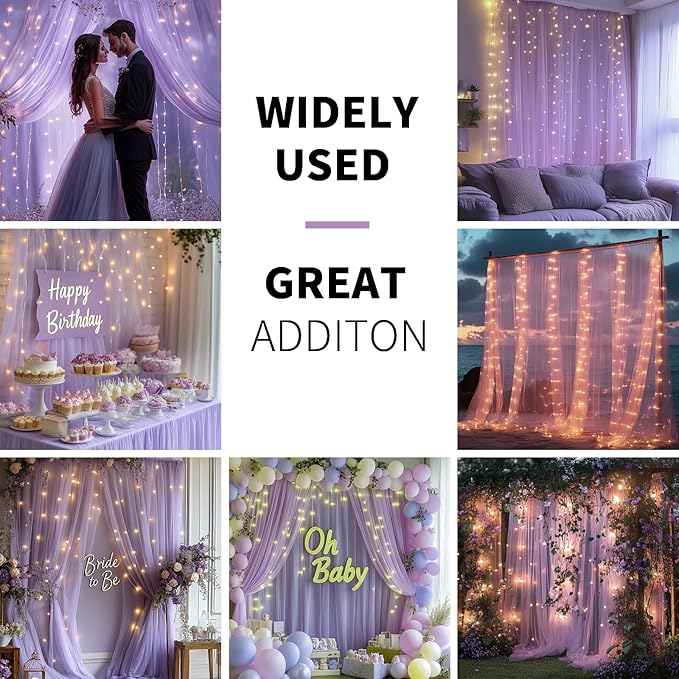 Lavender Tulle Backdrop Curtain - Image 2