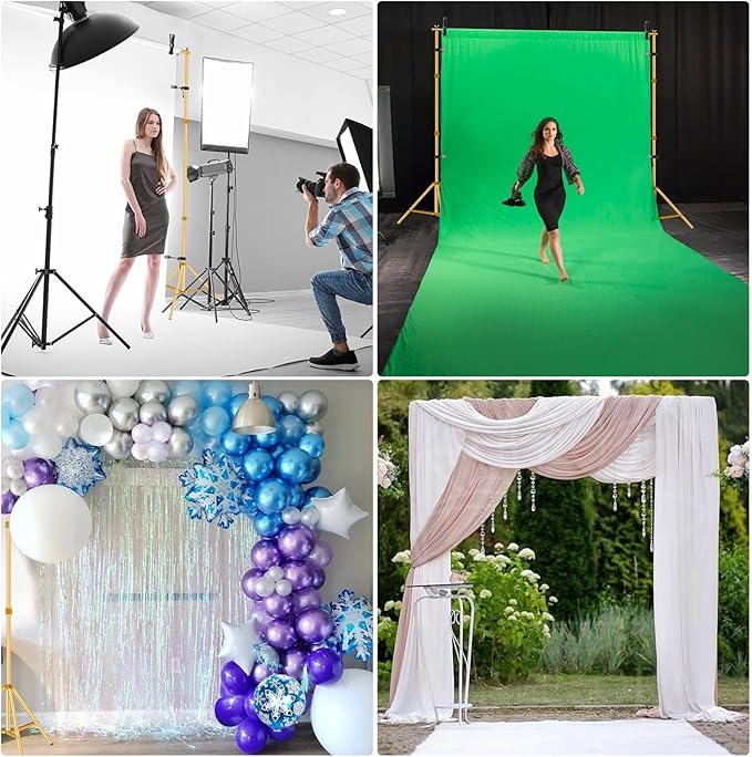 10ft x 7ft - Titanium Gold Adjustable Photography Backdrop Support System Photo - Image 6