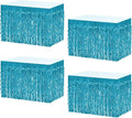 4P Wavy Metallic Tinsel Foil Fringe Table Skirts by Unknown