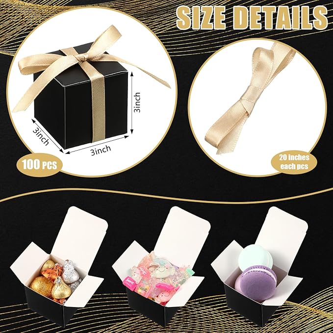 Jutom 100 Pcs Mini Favor Boxes Extra Small Candy Boxes Paper - Image 2