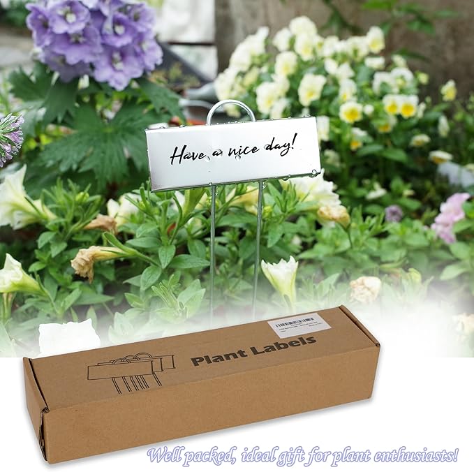 FORUP Metal Plant Labels, 50 Pack Garden Label Markers, Weatherproof Garden - Image 6