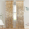 HH 9x9FT Big Gold Sequin Payette Backdrop Curtains Panels, Shimmer Sequin by Unknown