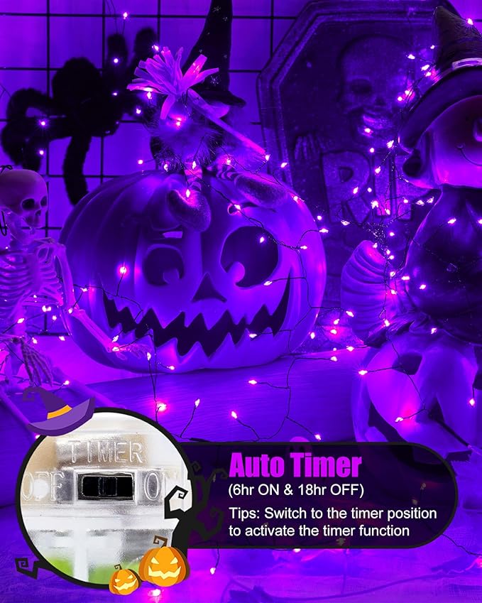 Fairy Lights Battery Operated, Twinkle String Lights Waterproof Silver Wire 5 - Image 2