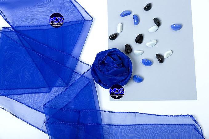 MDS Pack of 200 PCS Organza Chair Sashes Wider Dining Chair Bows Ribbon Tie Back - Image 7