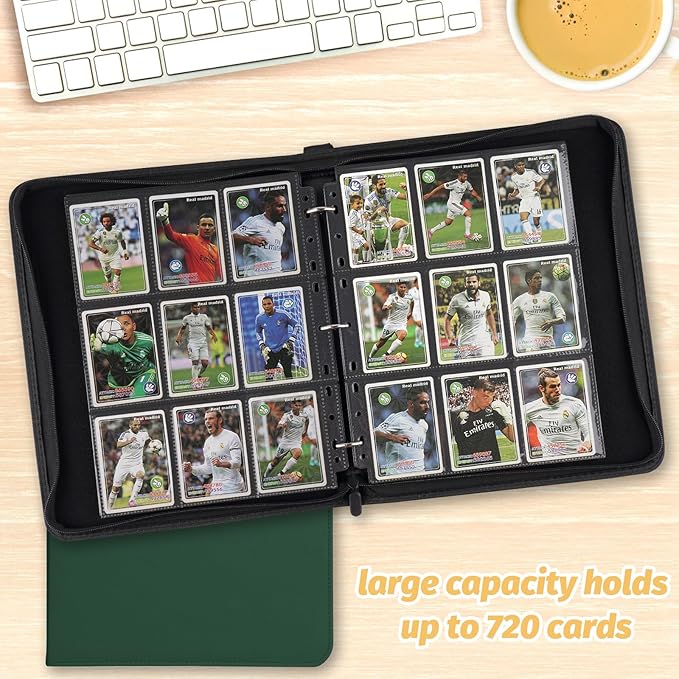 Trading Card Binder, 720 Pockets Card Binder, 9-Poccket Sided Pocket Sports - Image 4