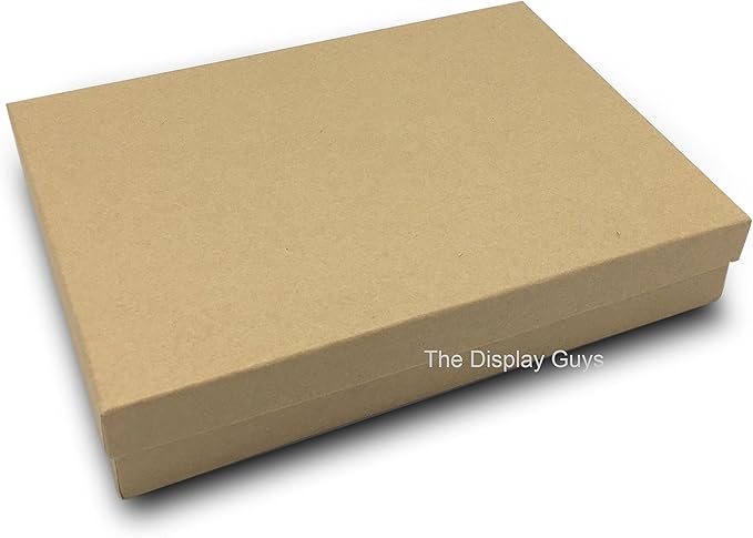 TheDisplayGuys - 25-Pack #53 Kraft Paper Cardboard Gift Boxes/Jewelry Cases w. - Image 2