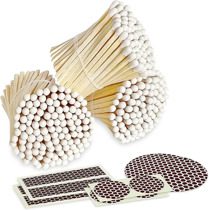 2" Classic White Tip Safety Matches | 300+ Bulk Artisan Matchsticks by ThankfulGreetings