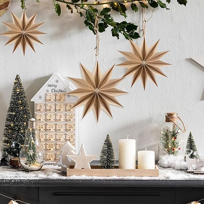 Easy Joy 3Pcs Boho Paper Landern Star - Image 7