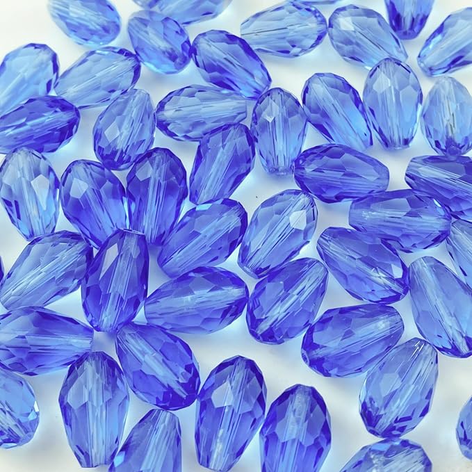 200pcs 4x6mm Teardrop Crystal Glass Beads Vertical Hole Faceted Glass Teardrop by ChooseBeadsChooseHonkoolly