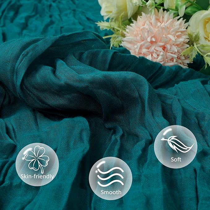 12 Pack Teal Cheesecloth Table Runner 10ft Boho Gauze Fabric Cheese Cloth Table - Image 4
