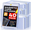 40ct Magnetic Card Holders, 35pt One Touch Card Holder, U-V Protection Hard by Zenowick