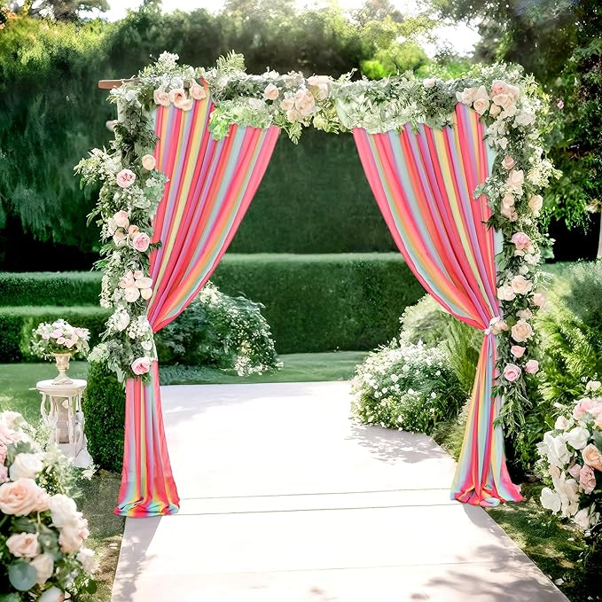 DUOBAO Rainbow Sheer Chiffon Curtains - Image 6