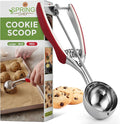 Spring Chef Red Large Stainless Steel Cookie Scoop by SpringChef