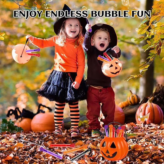 Shemira 80PCS Halloween Bubble Wands, Mini Bubbles Party Favors - Image 6