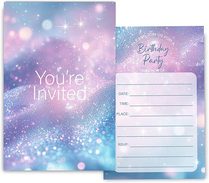 Simple You're Invited Girls Birthday Invitations by Fablus