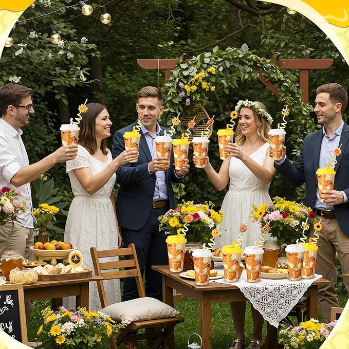 Yungyan 16 Sets Honey Bee Party Favors Goodie Cups - Image 7