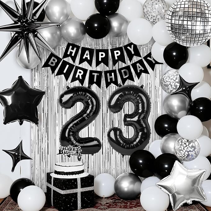 23rd Birthday Decorations for Men Women, Fringe Curtains Kit - Image 7
