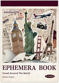 57 Sheets Vintage Travel Scrapbook Sticker Book, 500+ Vintage & Modern Stickers by emmoolife