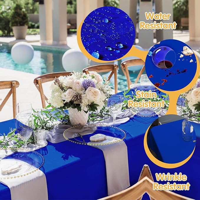 BRILLMAX 10 Pack Royal Blue Tablecloths - Image 3