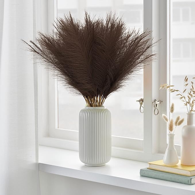 50pcs Faux Pampas Grass Decor, 21.6" Short Artificial Pompous Grass Floral Fake - Image 6