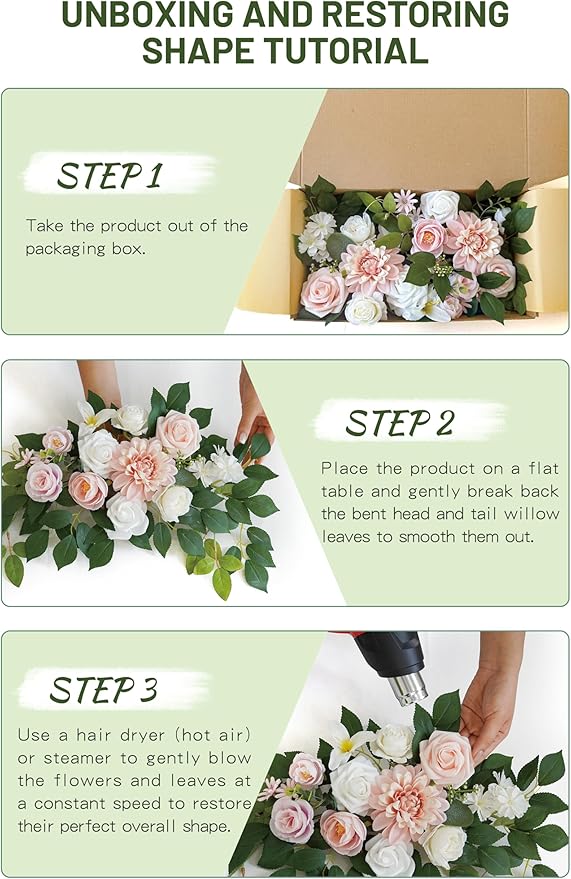 Wedding Decor Welcome Sign Flower Backdrop Garland - Image 6