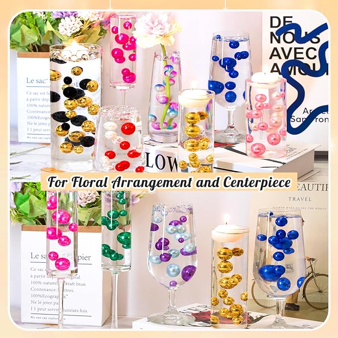 300Pcs Pearl Vase Filler, Candle Centerpieces, Wedding Birthday Party Home - Image 6