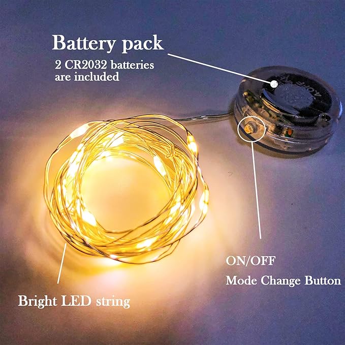 Twinkle Fairy Lights Battery Powered 3 Modes - Image 4