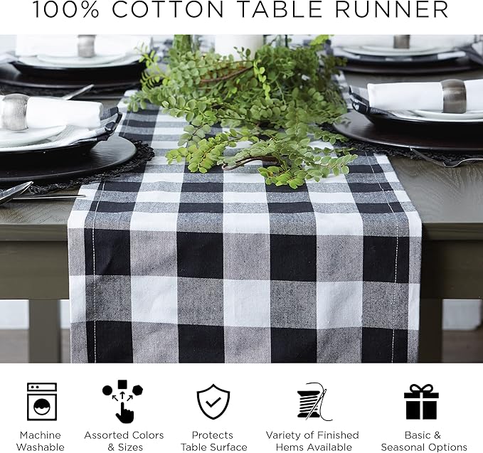 DII Woven Basic Tabletop Collection Chevron Table Runner - Image 7