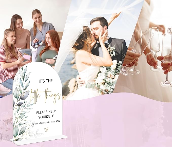 Acrylic Wedding Signs, Wedding Reception Signage, Bridal Shower Table Decor - Image 5