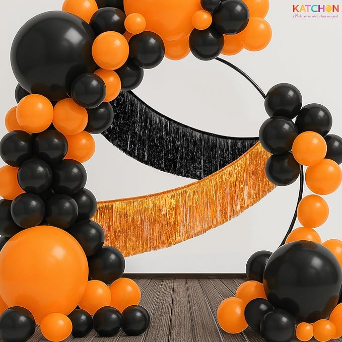 KatchOn, XtraLarge Black and Orange Fringe Banner - Image 6