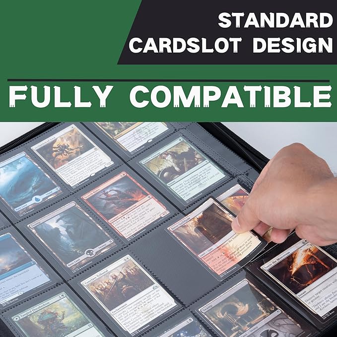 1600+ Pockets Trading Card Binder, 16-Pocket Card Ablum Compatible - Image 5