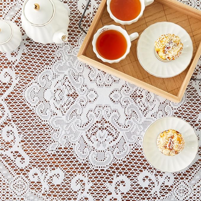 Juvale Round Lace Tablecloth - Image 3