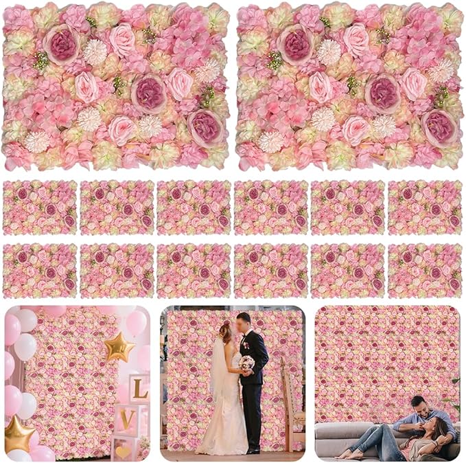 Artificial 3D Flower Wall Panel by RioBeryo