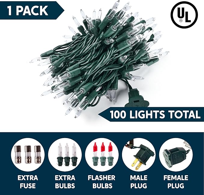 Joiedomi Clear Christmas String Lights Indoor, 19.4 FT Lighting Decor - Image 2