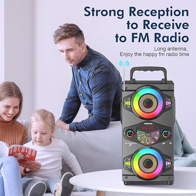 Portable Bluetooth Speakers 60W Big Powerful Wireless Loud Stereo Bass Sound - Image 5