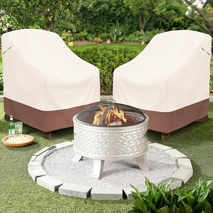 okcool Patio Adirondack Chair Cover 2 Pack, Waterproof Heavy Duty Outdoor Chair - Image 5