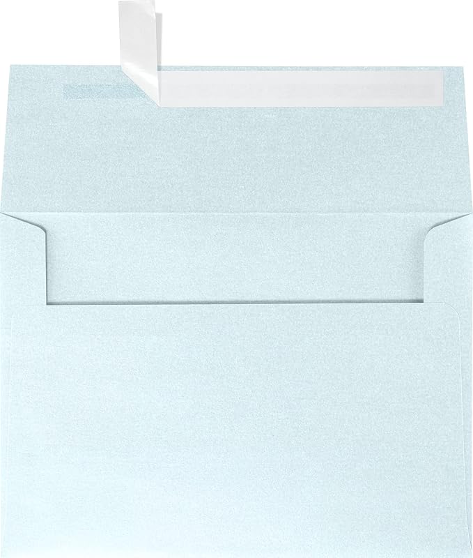 LUXPaper A7 Invitation Envelopes | Peel & Press | 5 1/4" x 7 1/4" | Aquamarine by LUXPaper