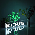 Neon Sign for Wall Decor No Drugs Marijuana Beer Bar Home Art Neon Light LED by ZODZ