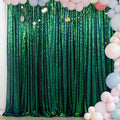 ShinyBeauty Iridescent Green Sequin Backdrop 20x10FT Glitter Fabric Photograph by ShinyBeauty