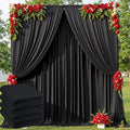 20ftx10ft Wrinkle Free Black Backdrop Curtain by CO-AVE