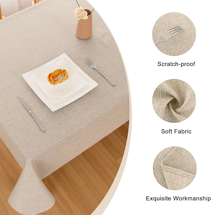 Hiasan Faux Linen Square Tablecloth - Image 4